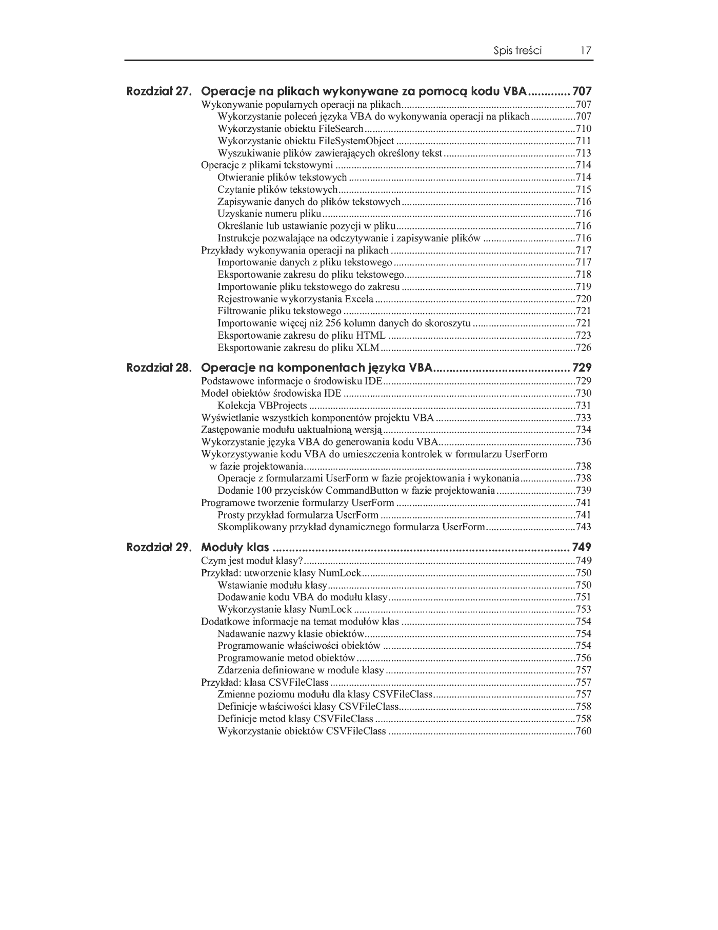 Fragment „Excel 2003 PL. Programowanie w VBA. Vademecum profesjonalisty” — strona 16 z 30