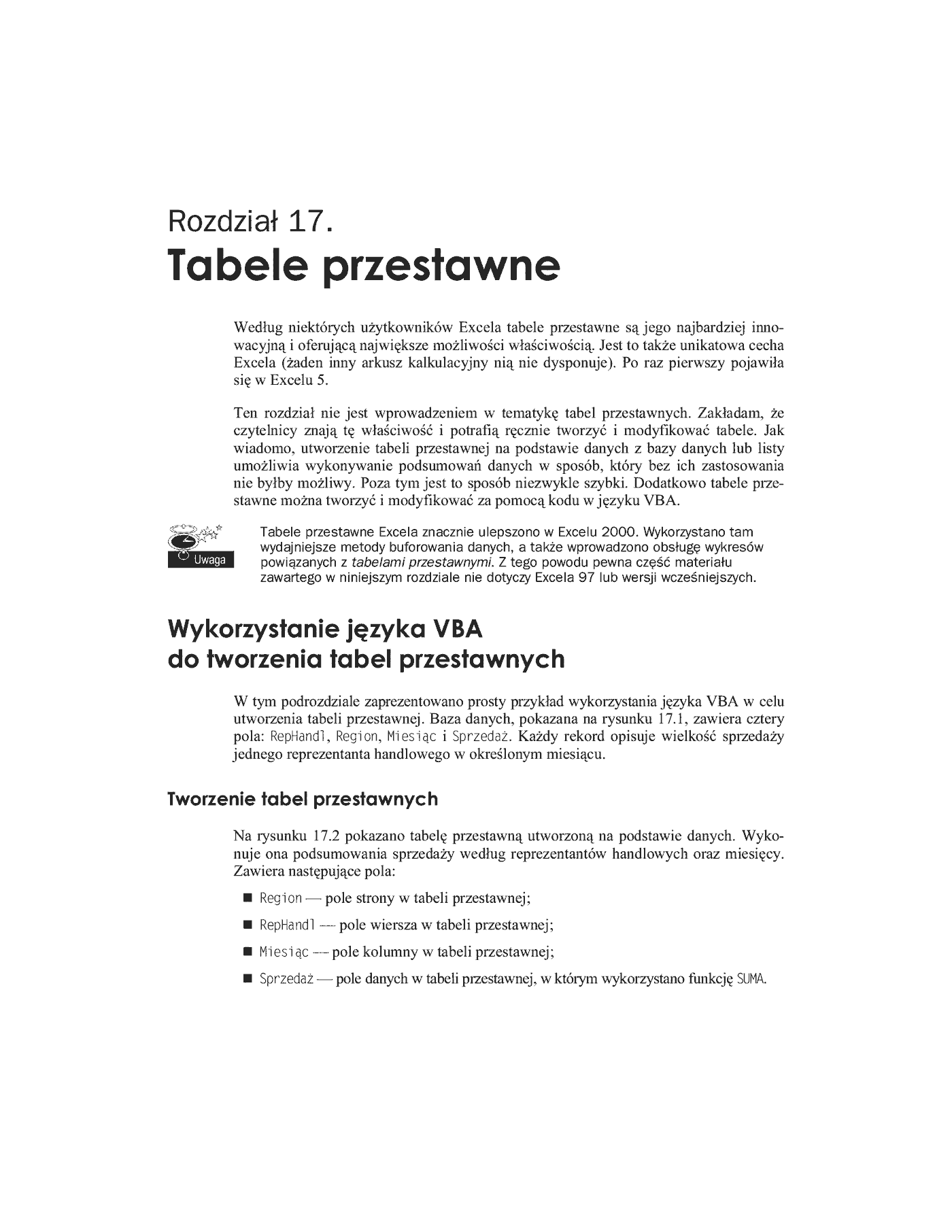 Fragment „Excel 2003 PL. Programowanie w VBA. Vademecum profesjonalisty” — strona 18 z 30