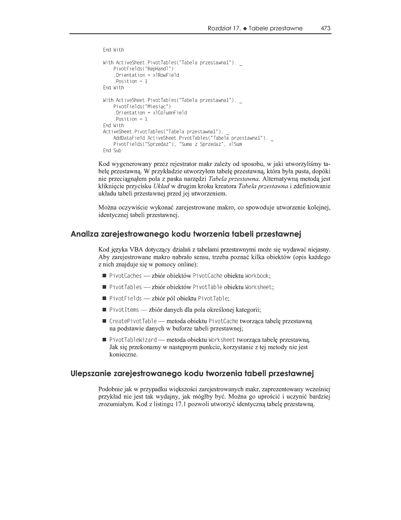 Fragment „Excel 2003 PL. Programowanie w VBA. Vademecum profesjonalisty” — strona 20 z 30