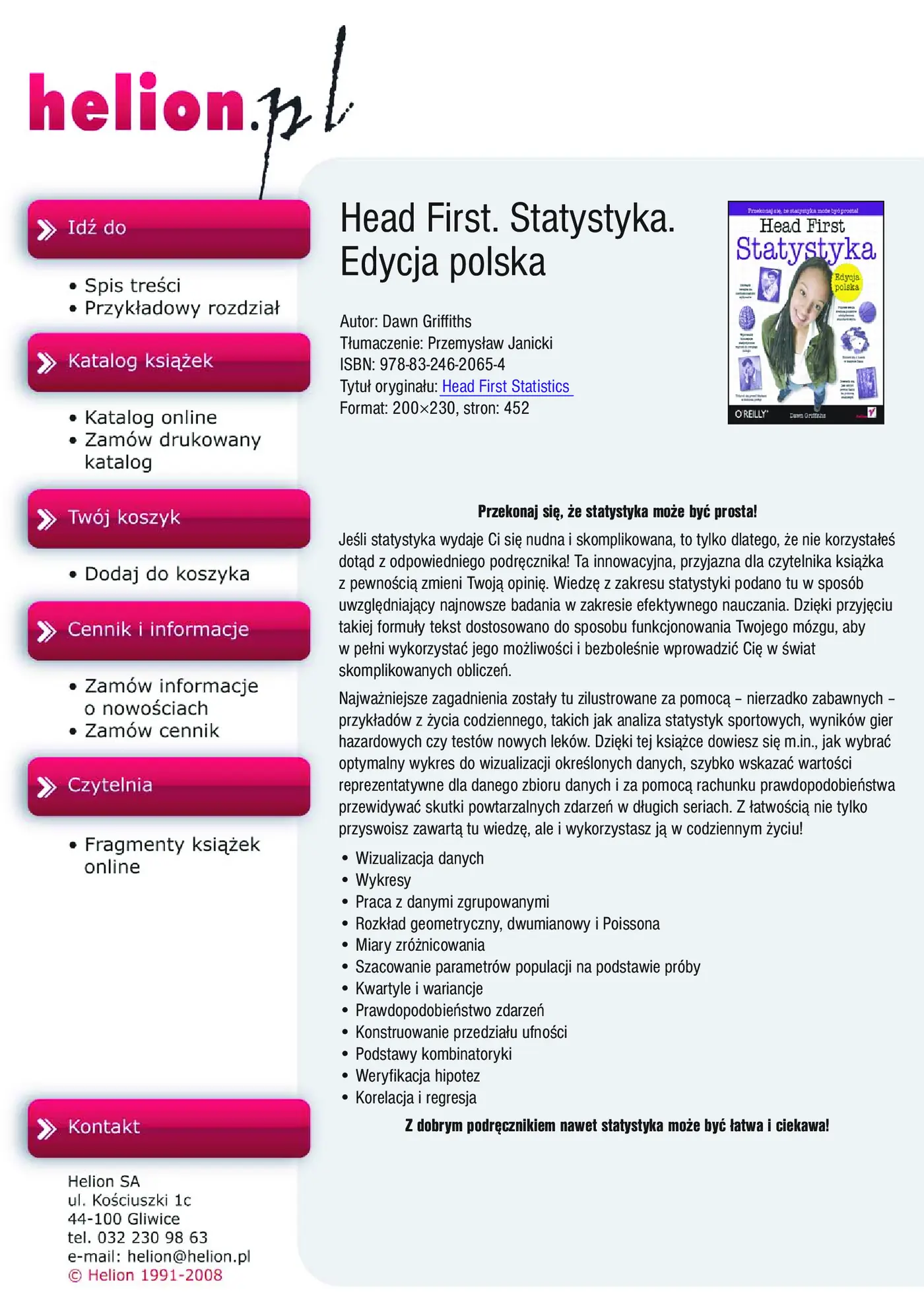 Fragment „Head First. Statystyka. Edycja polska” — strona 1 z 30