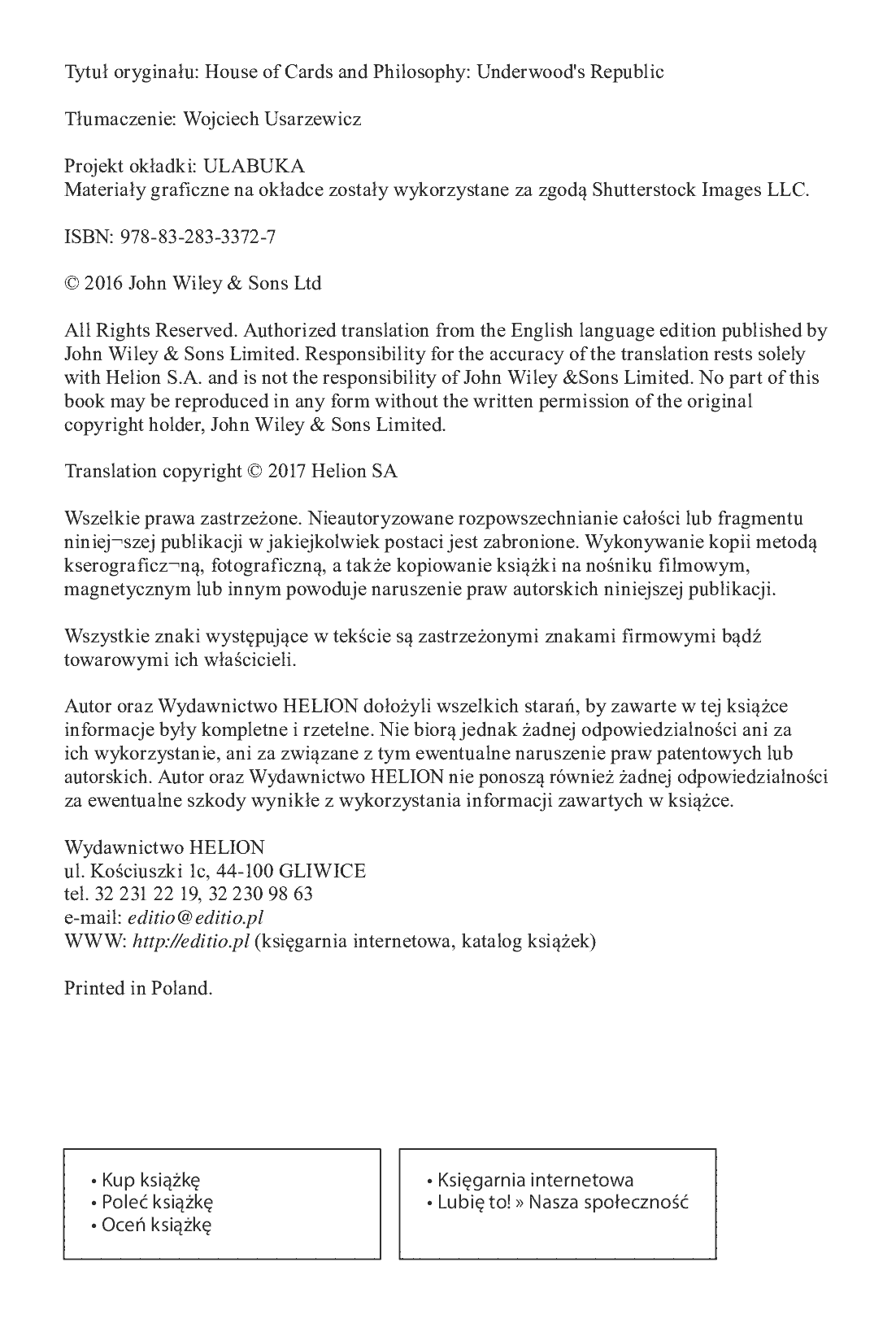 Fragment „House of Cards i filozofia. Demokracja jest przereklamowana” — strona 2 z 20