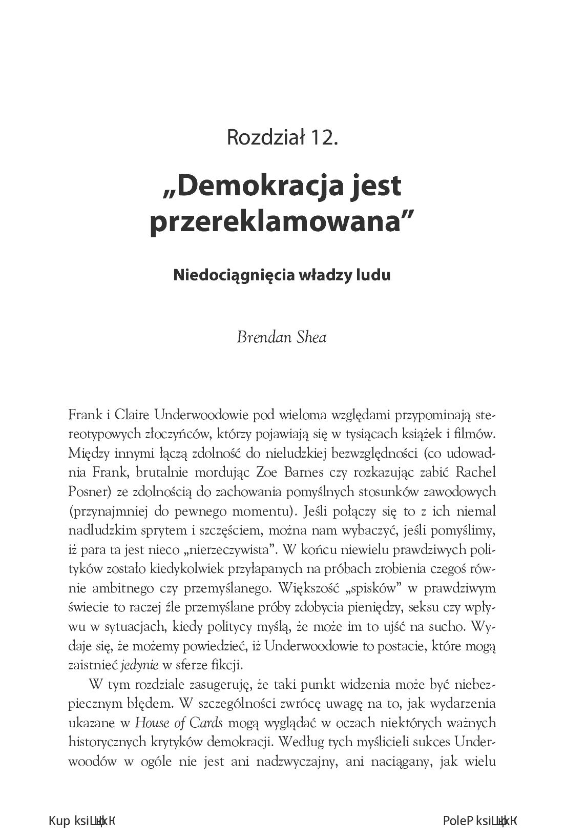 Fragment „House of Cards i filozofia. Demokracja jest przereklamowana” — strona 7 z 20