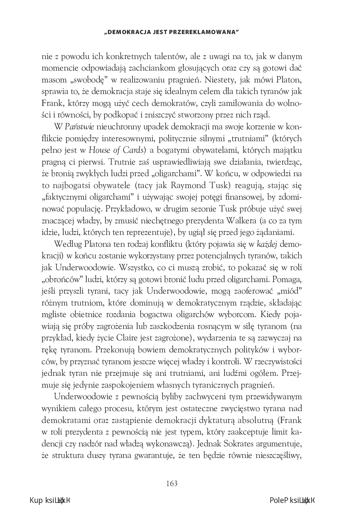 Fragment „House of Cards i filozofia. Demokracja jest przereklamowana” — strona 11 z 20