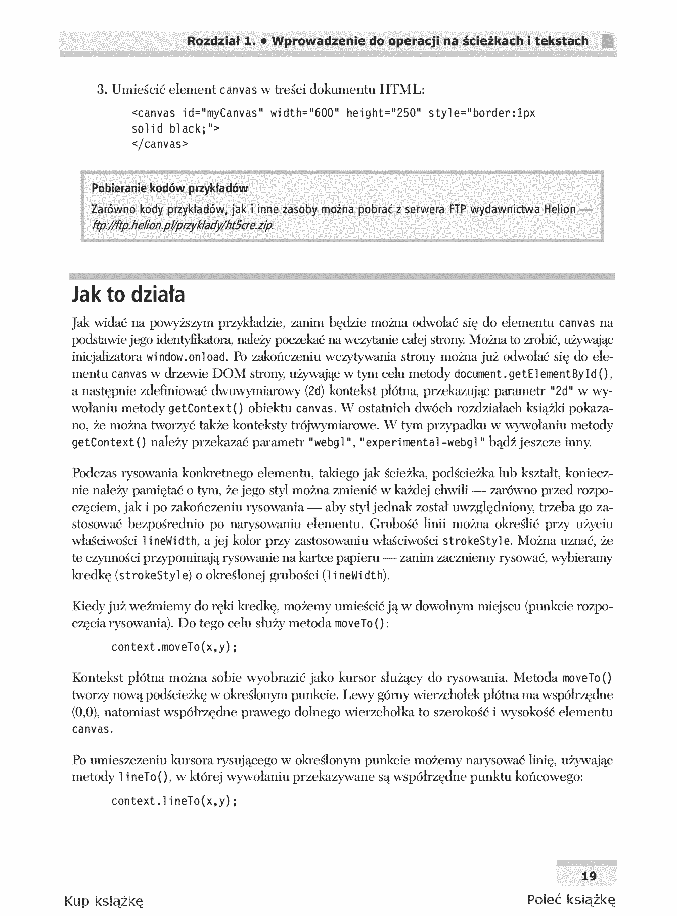 Fragment „HTML5 Canvas. Receptury” — strona 9 z 30