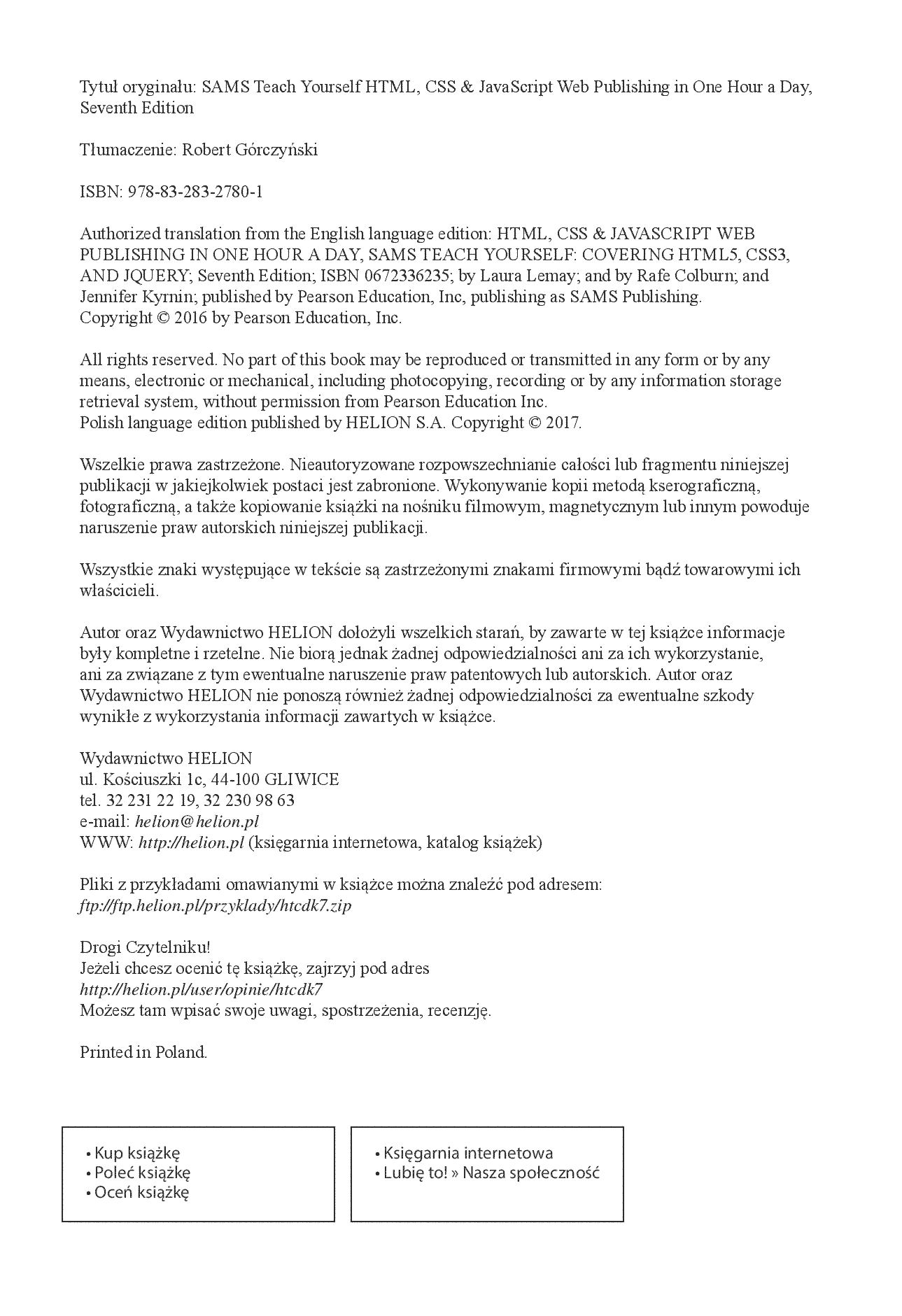 Fragment „HTML,CSS i JavaScript dla każdego. Wydanie VII” — strona 2 z 30