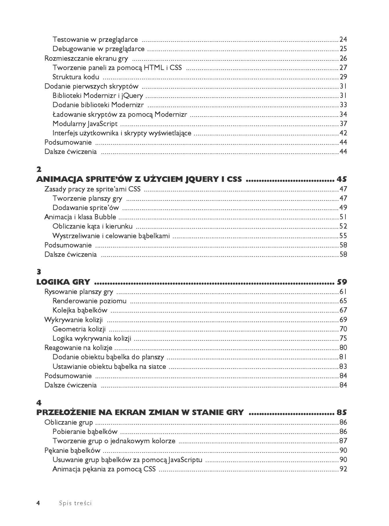 Fragment „HTML5. Tworzenie gier z wykorzystaniem CSS i JavaScript” — strona 4 z 30