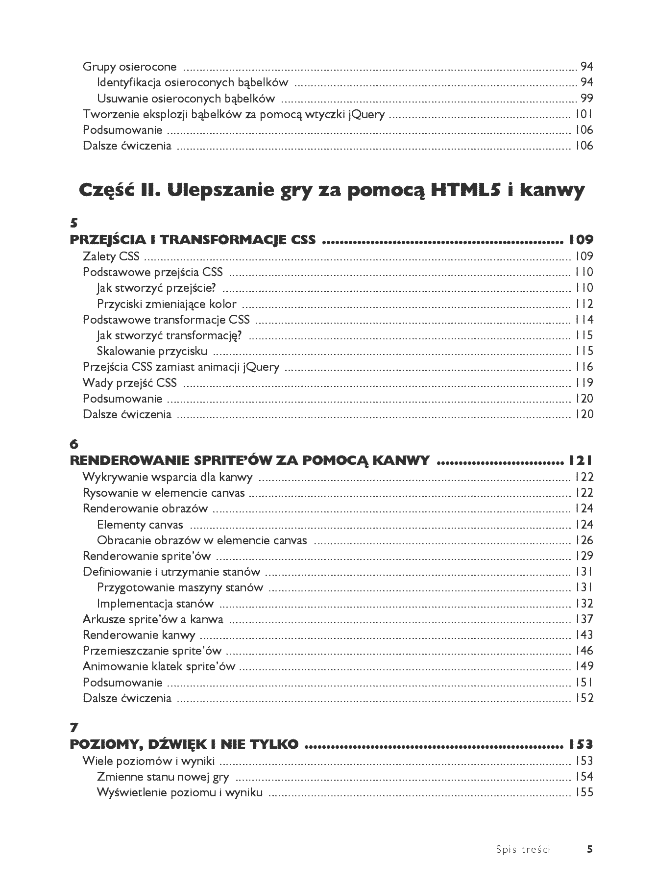 Fragment „HTML5. Tworzenie gier z wykorzystaniem CSS i JavaScript” — strona 5 z 30