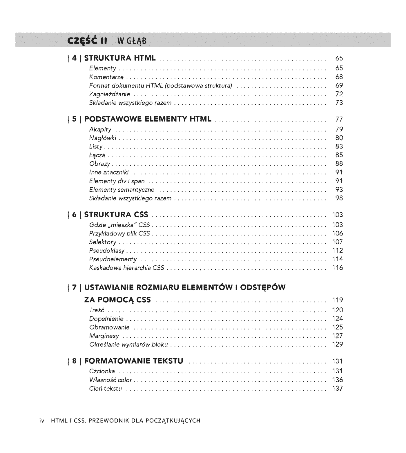 Fragment „HTML i CSS. Przewodnik dla początkujących. Solidne podstawy kodowania i projektowania responsywnych stron internetowych” — strona 4 z 28