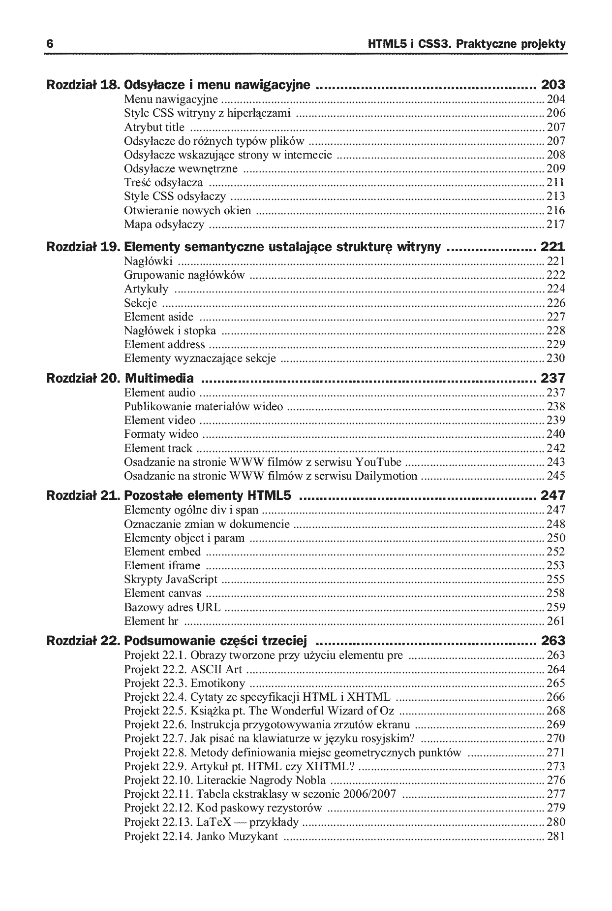 Fragment „HTML5 i CSS3. Praktyczne projekty” — strona 6 z 26