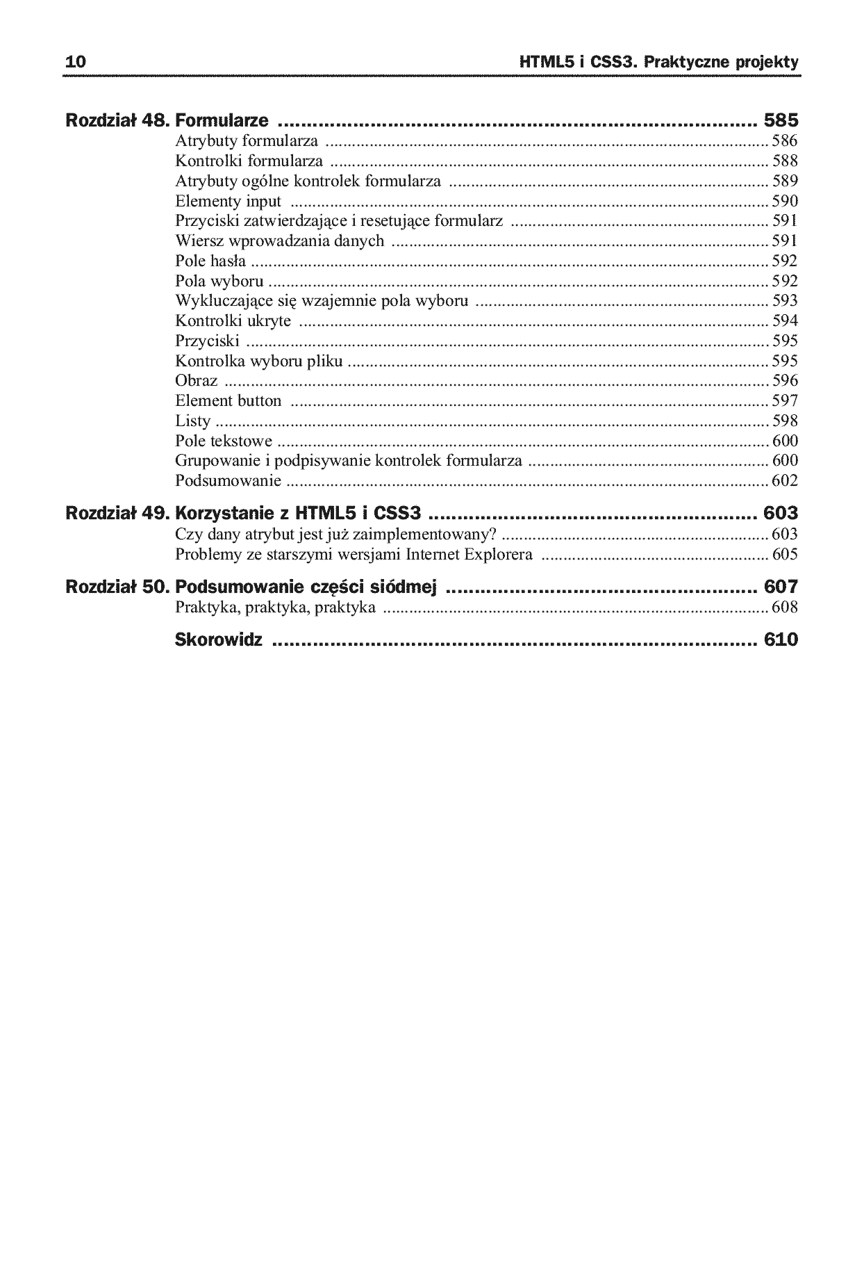 Fragment „HTML5 i CSS3. Praktyczne projekty” — strona 10 z 26