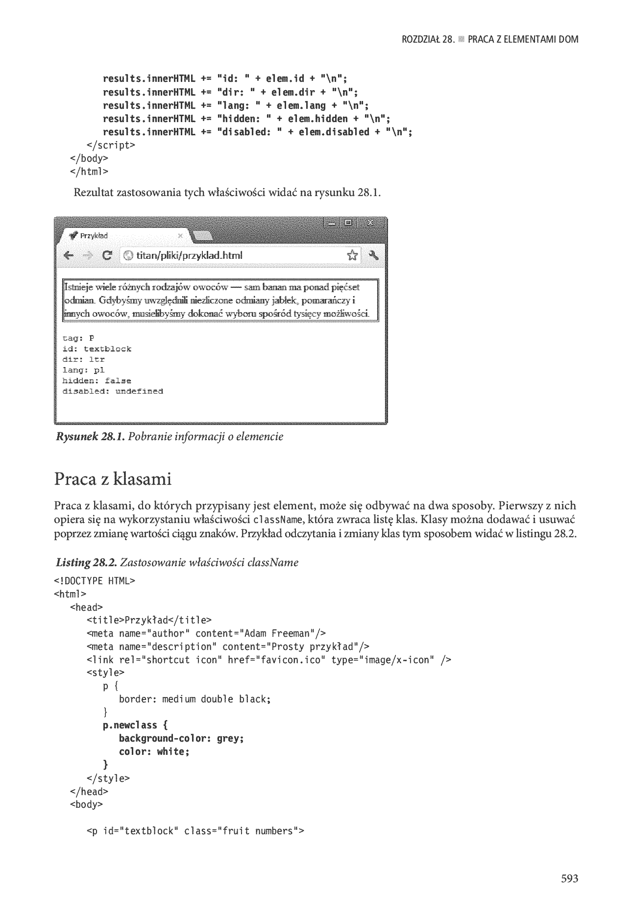 Fragment „HTML5. Przewodnik encyklopedyczny” — strona 23 z 30