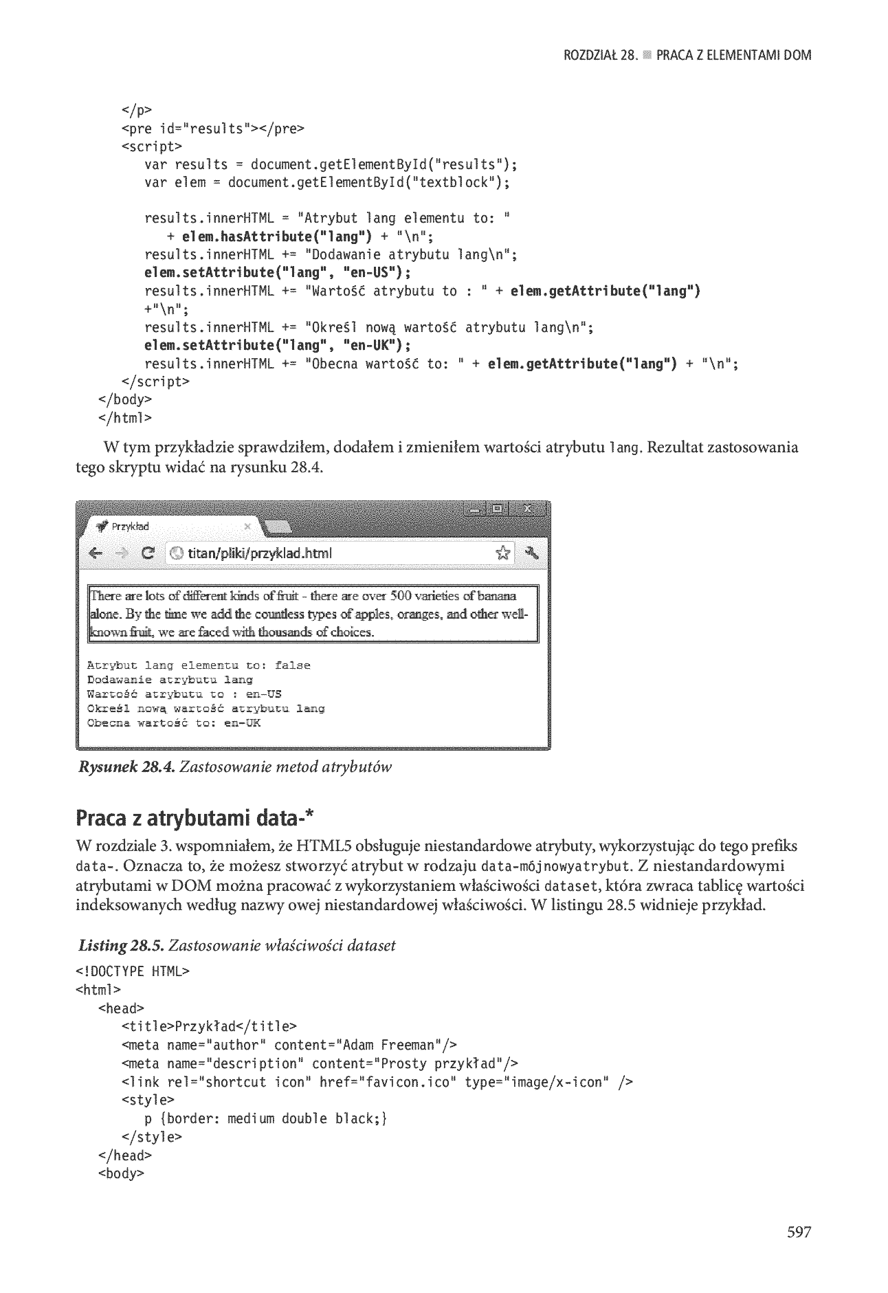 Fragment „HTML5. Przewodnik encyklopedyczny” — strona 27 z 30
