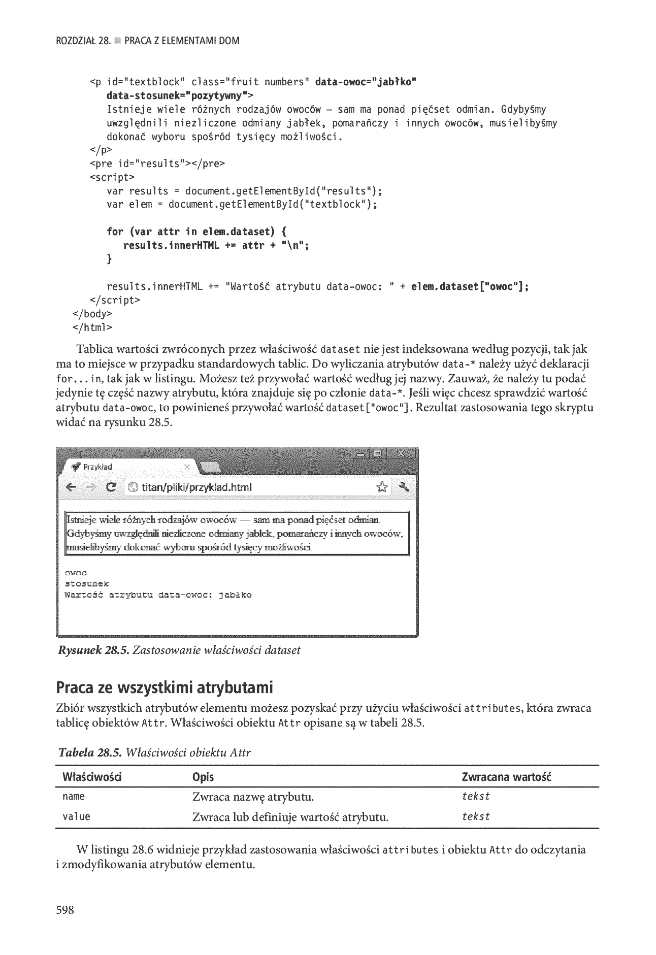 Fragment „HTML5. Przewodnik encyklopedyczny” — strona 28 z 30