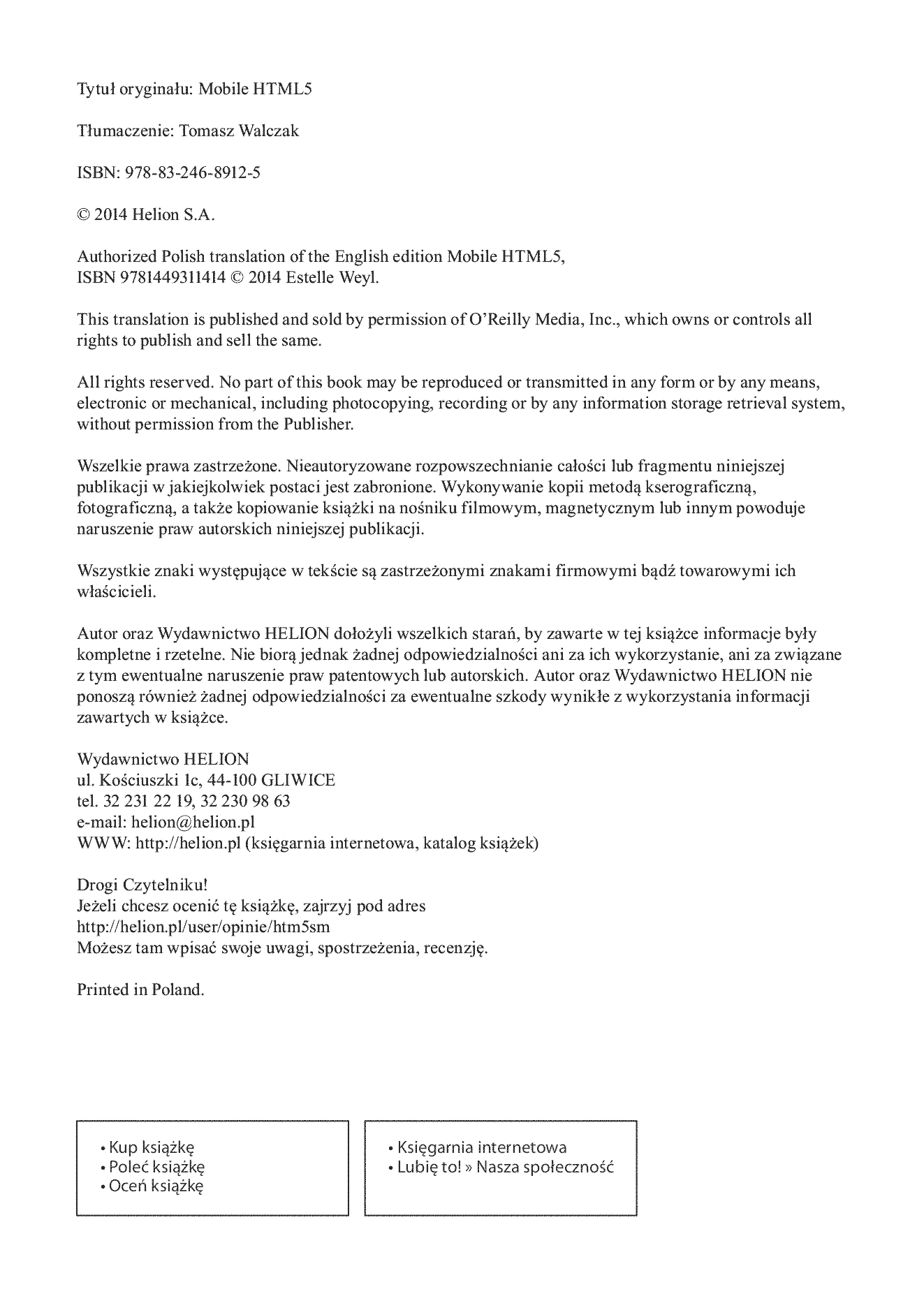 Fragment „HTML5. Strony mobilne” — strona 2 z 30