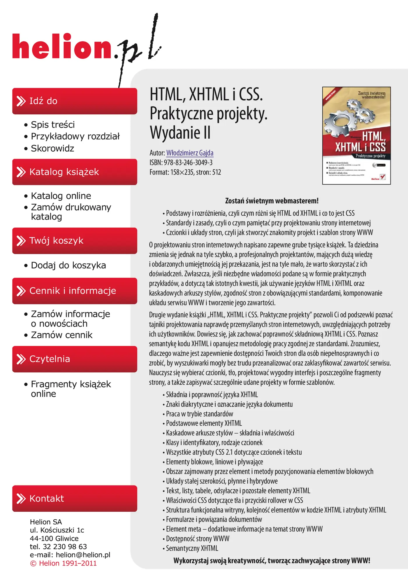 Fragment „HTML, XHTML i CSS. Praktyczne projekty. Wydanie II” — strona 2 z 27