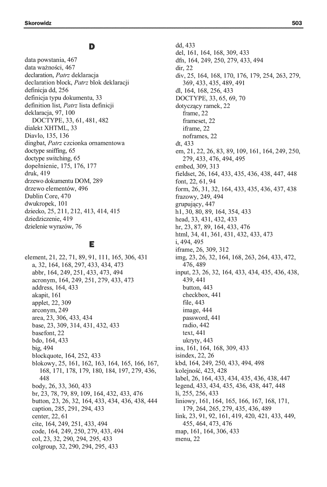 Fragment „HTML, XHTML i CSS. Praktyczne projekty. Wydanie II” — strona 19 z 27