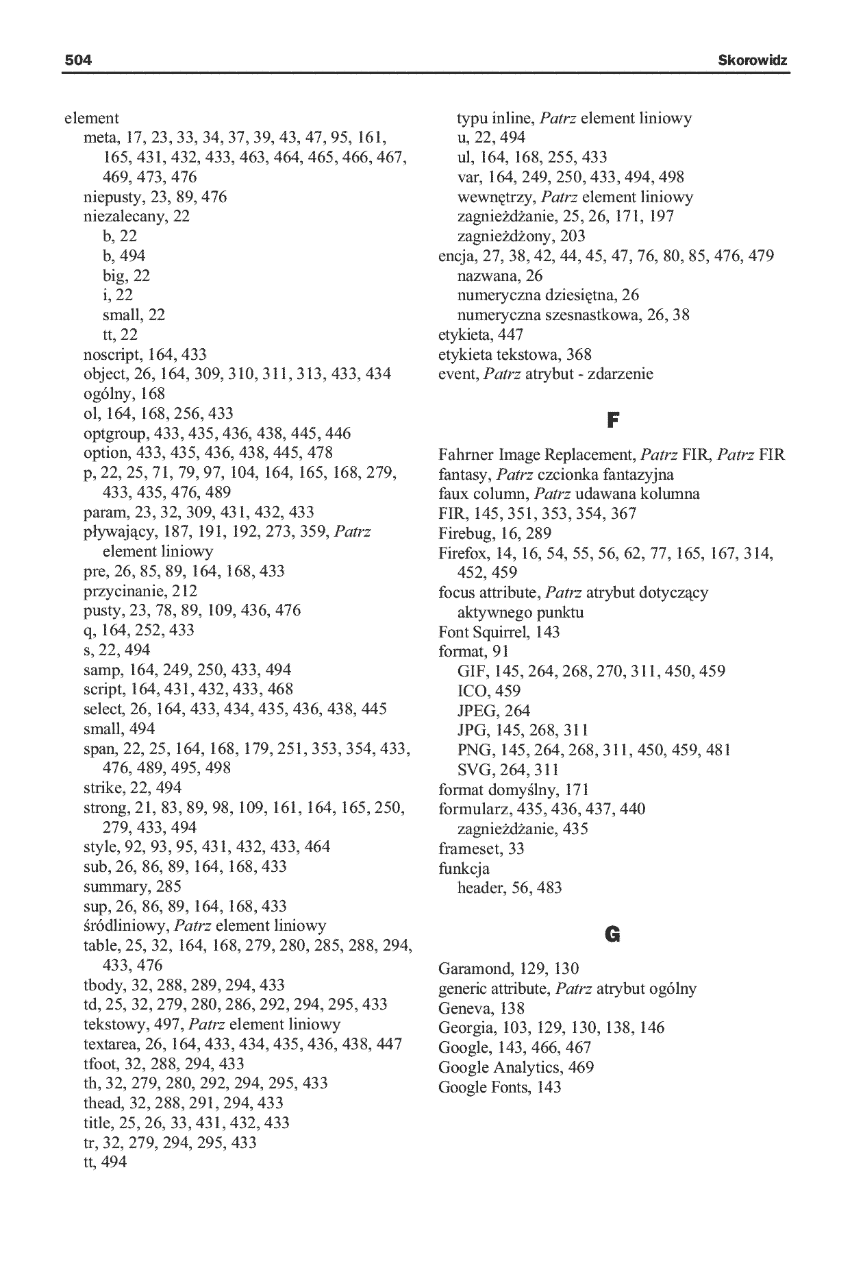 Fragment „HTML, XHTML i CSS. Praktyczne projekty. Wydanie II” — strona 20 z 27