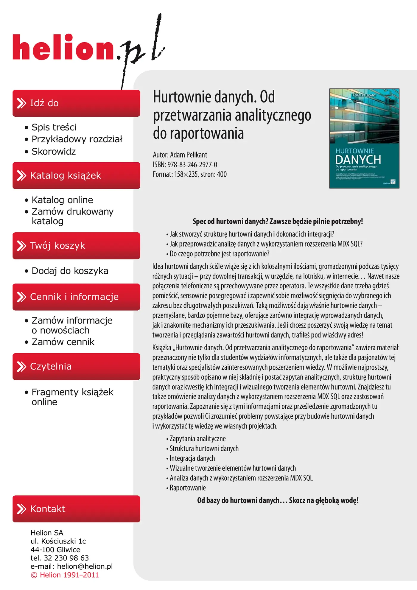 Fragment „Hurtownie danych. Od przetwarzania analitycznego do raportowania” — strona 2 z 26