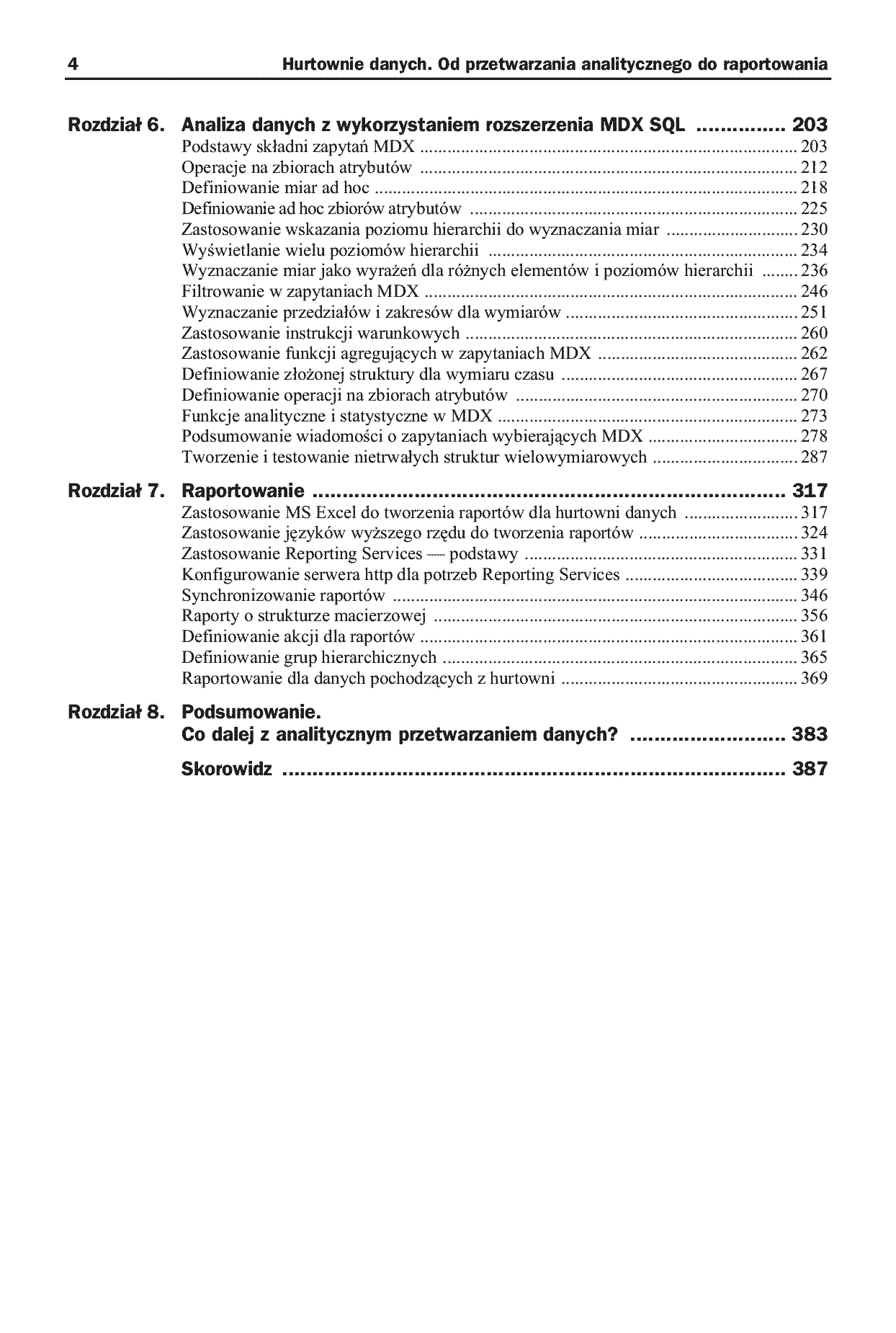 Fragment „Hurtownie danych. Od przetwarzania analitycznego do raportowania” — strona 4 z 26