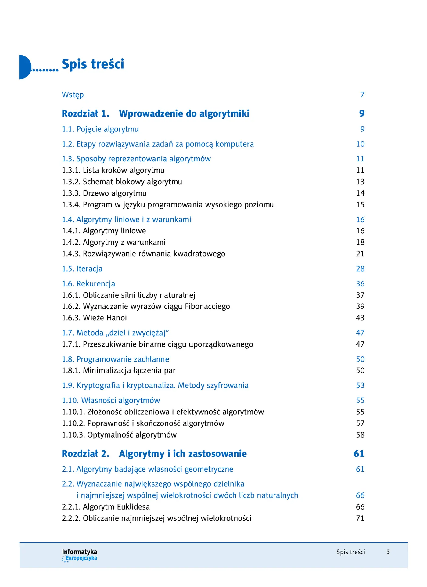 Fragment „Informatyka Europejczyka. Podręcznik dla szkół ponadgimnazjalnych. Zakres rozszerzony. Część 1 (Wydanie III)” — strona 3 z 30