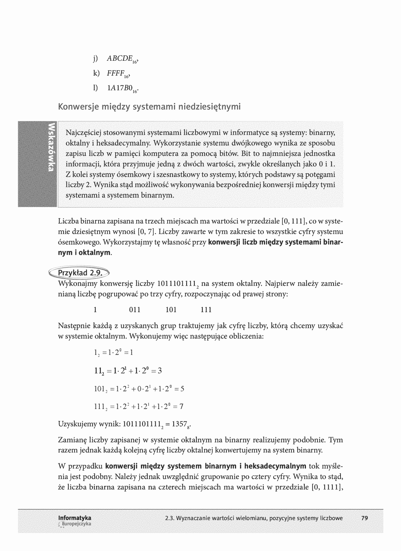 Fragment „Informatyka Europejczyka. Podręcznik dla szkół ponadgimnazjalnych. Zakres rozszerzony. Część 1 (Wydanie III)” — strona 16 z 30
