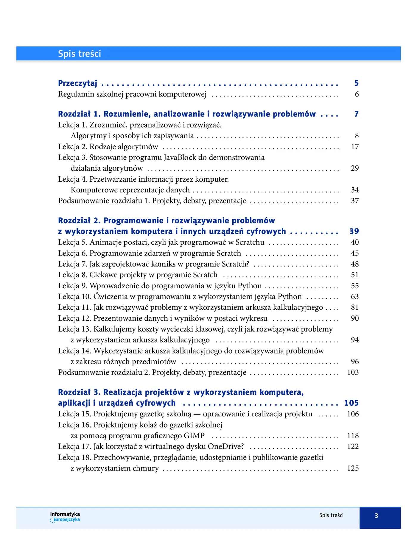 Fragment „Informatyka Europejczyka. Podręcznik dla szkoły podstawowej. Klasa 7” — strona 3 z 24