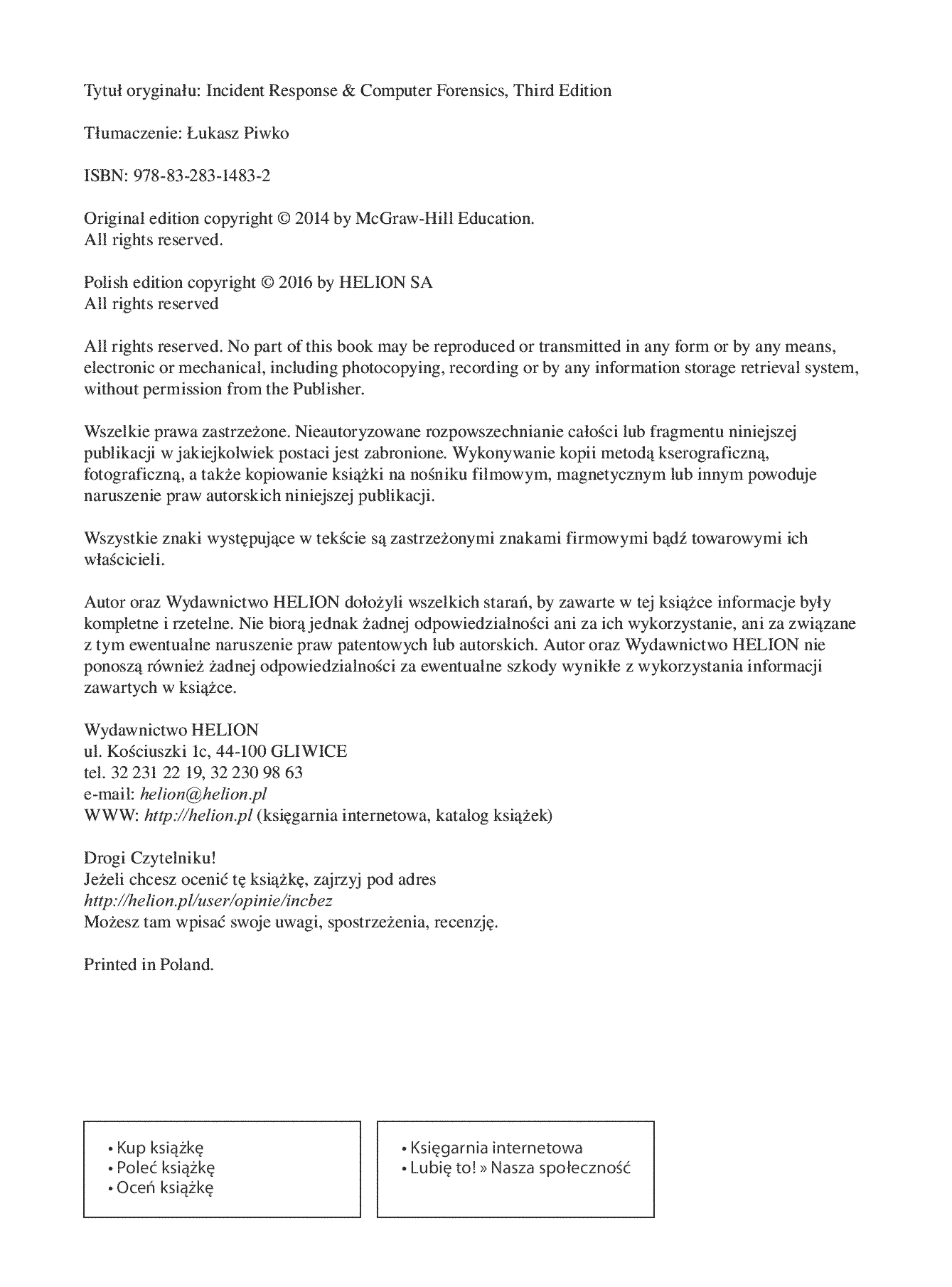 Fragment „Incydenty bezpieczeństwa. Metody reagowania w informatyce śledczej” — strona 2 z 30