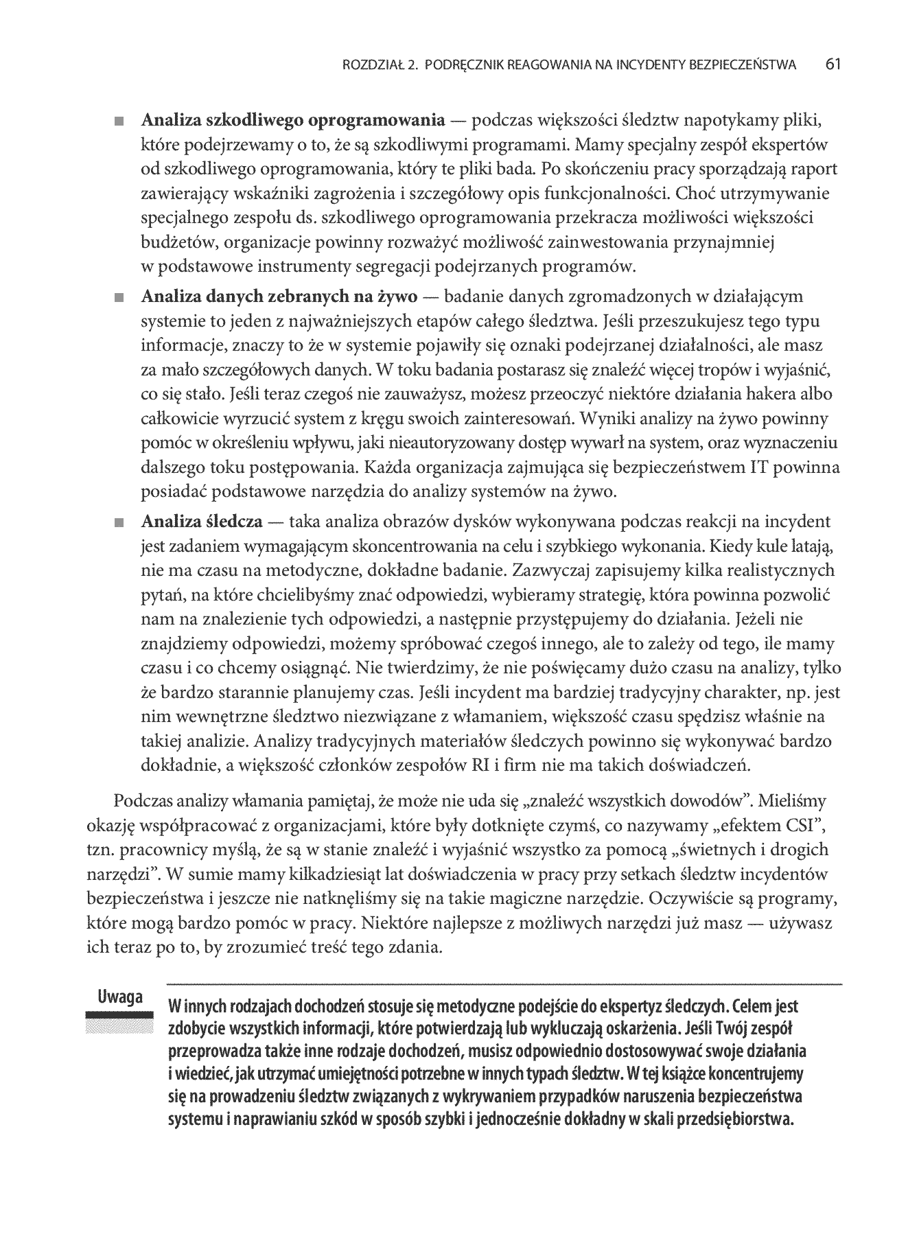 Fragment „Incydenty bezpieczeństwa. Metody reagowania w informatyce śledczej” — strona 27 z 30