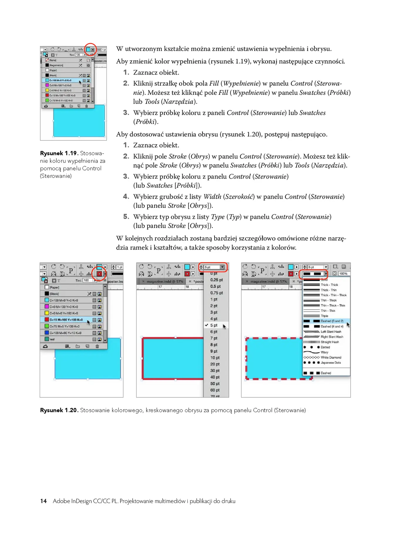 Fragment „Adobe InDesign CC/CC PL. Projektowanie multimediów i publikacji do druku” — strona 17 z 30