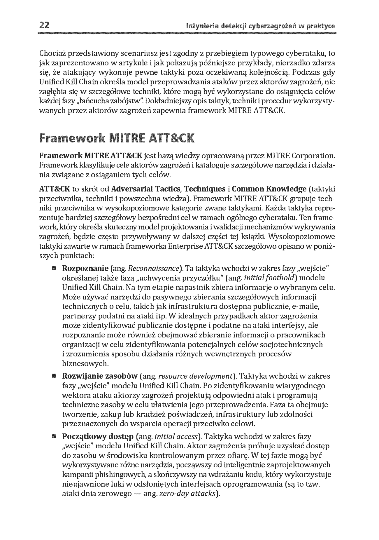 Fragment „Inżynieria detekcji cyberzagrożeń w praktyce. Planowanie, tworzenie i walidacja mechanizmów wykrywania zagrożeń” — strona 12 z 30
