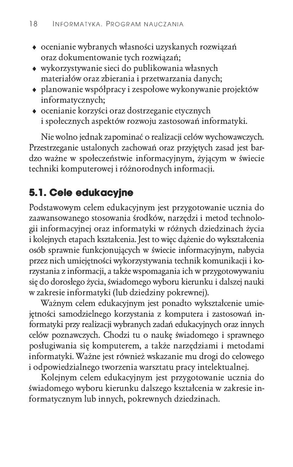 Fragment „Informatyka Europejczyka. Informatyka. Program nauczania dla szkół ponadgimnazjalnych” — strona 4 z 10