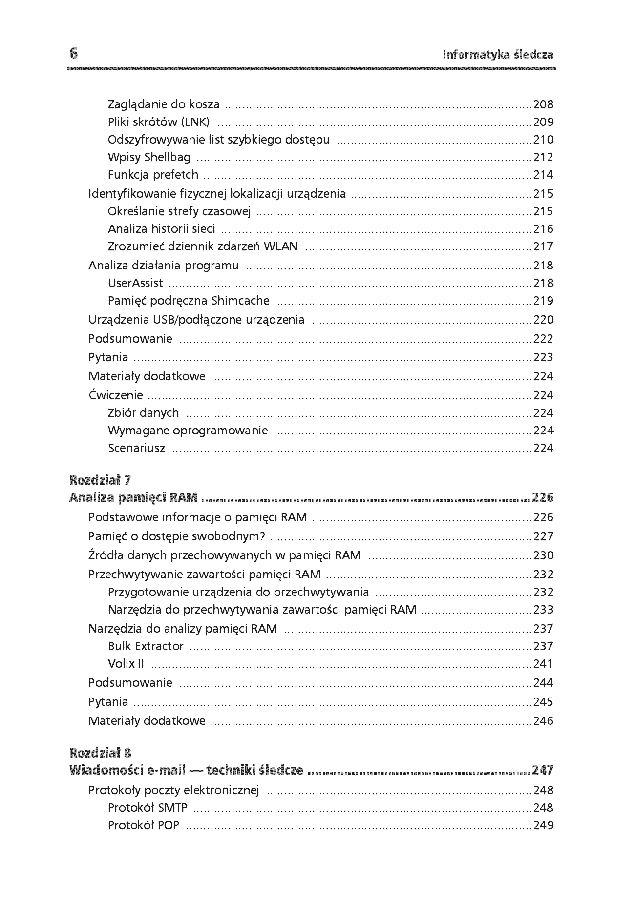Fragment „Informatyka śledcza. Gromadzenie, analiza i zabezpieczanie dowodów elektronicznych dla początkujących. Wydanie II” — strona 6 z 30