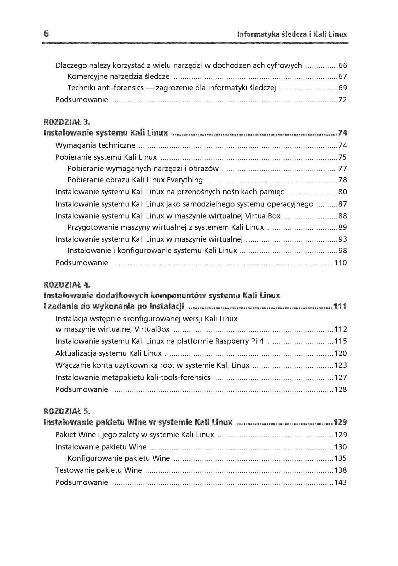 Fragment „Informatyka śledcza i Kali Linux. Przeprowadź analizy nośników pamięci, ruchu sieciowego i zawartości RAM-u za pomocą narzędzi systemu Kali Linux 2022.x. Wydanie III” — strona 4 z 30