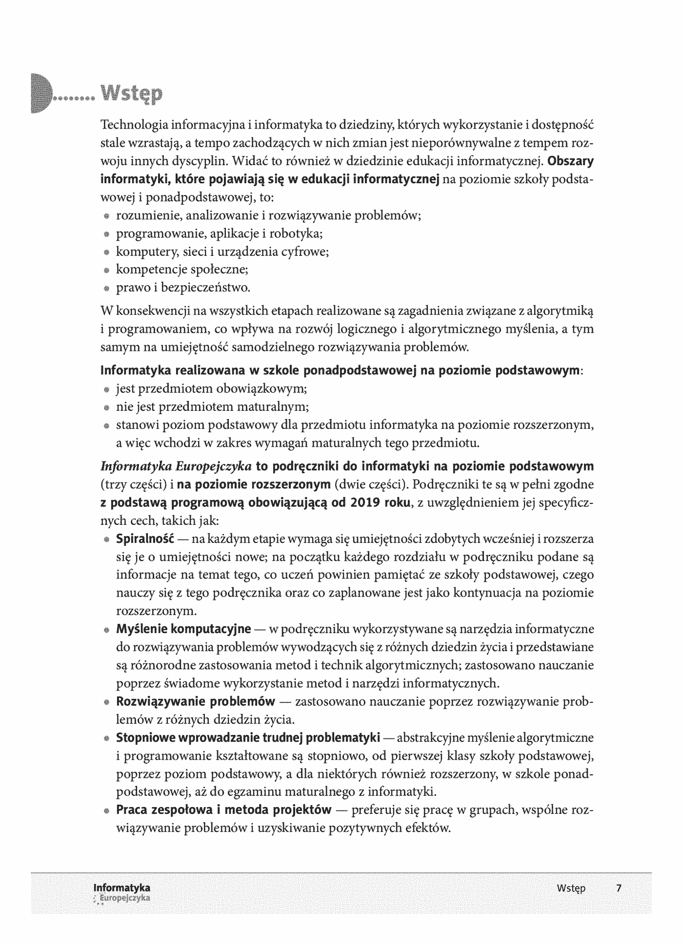Fragment „Informatyka Europejczyka. Podręcznik dla szkół ponadpodstawowych. Zakres podstawowy. Część 1” — strona 7 z 30