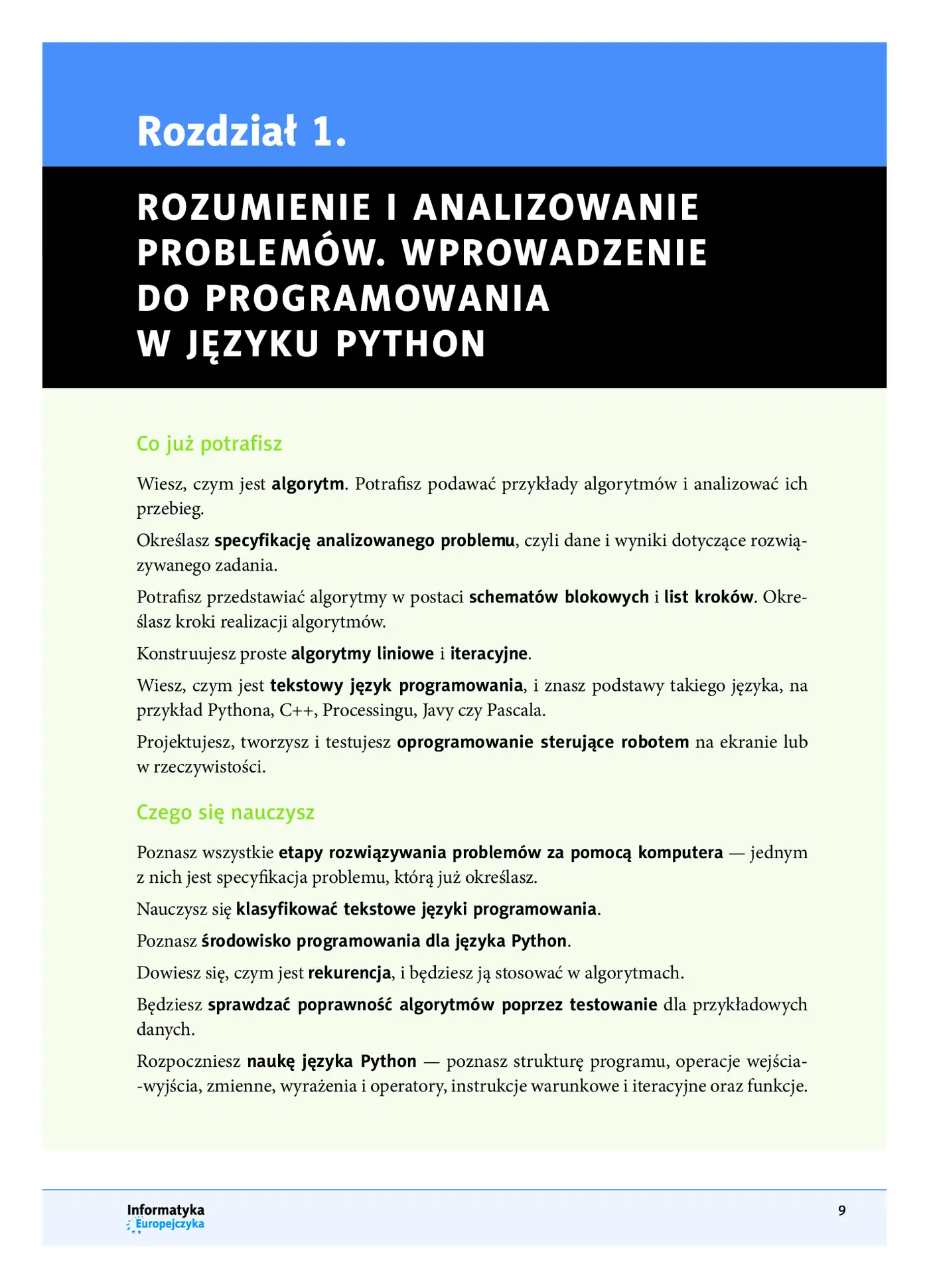 Fragment „Informatyka Europejczyka. Podręcznik dla szkół ponadpodstawowych. Zakres podstawowy. Część 1” — strona 9 z 30