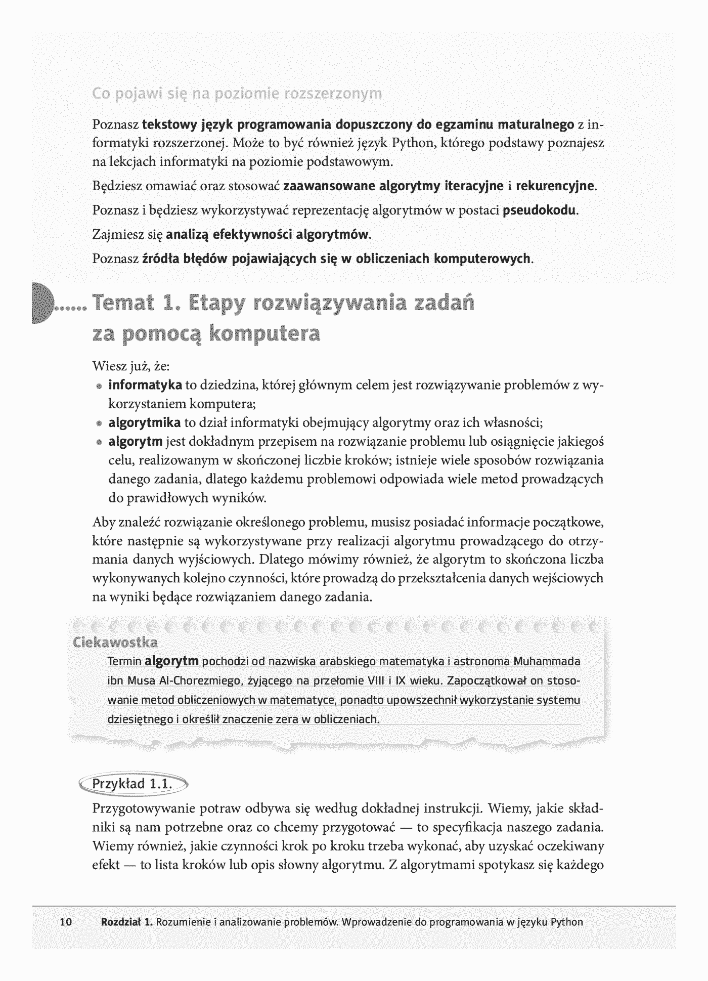 Fragment „Informatyka Europejczyka. Podręcznik dla szkół ponadpodstawowych. Zakres podstawowy. Część 1” — strona 10 z 30