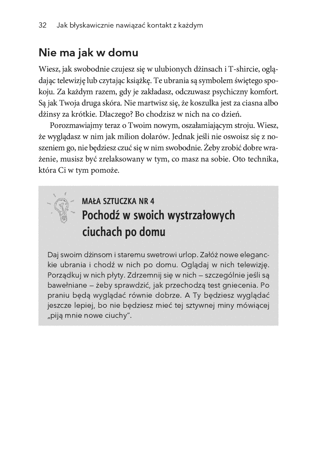Fragment „Jak błyskawicznie nawiązać kontakt z każdym. 96 niezawodnych sposobów na udane relacje z ludźmi” — strona 20 z 22