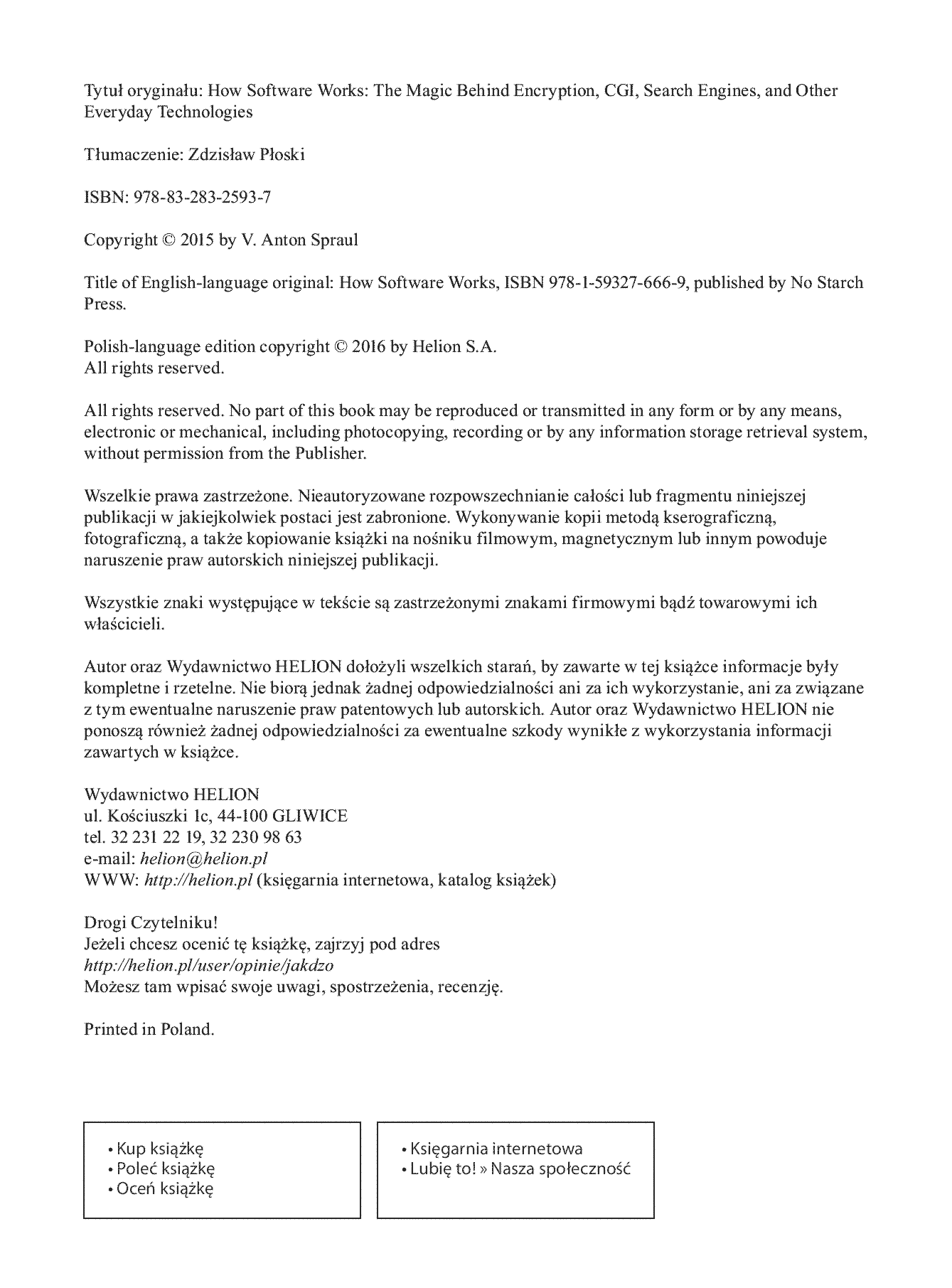 Fragment „Jak działa oprogramowanie? Tajemnice komputerowych mechanizmów szyfrowania, obrazowania, wyszukiwania i innych powszechnie używanych technologii” — strona 2 z 30