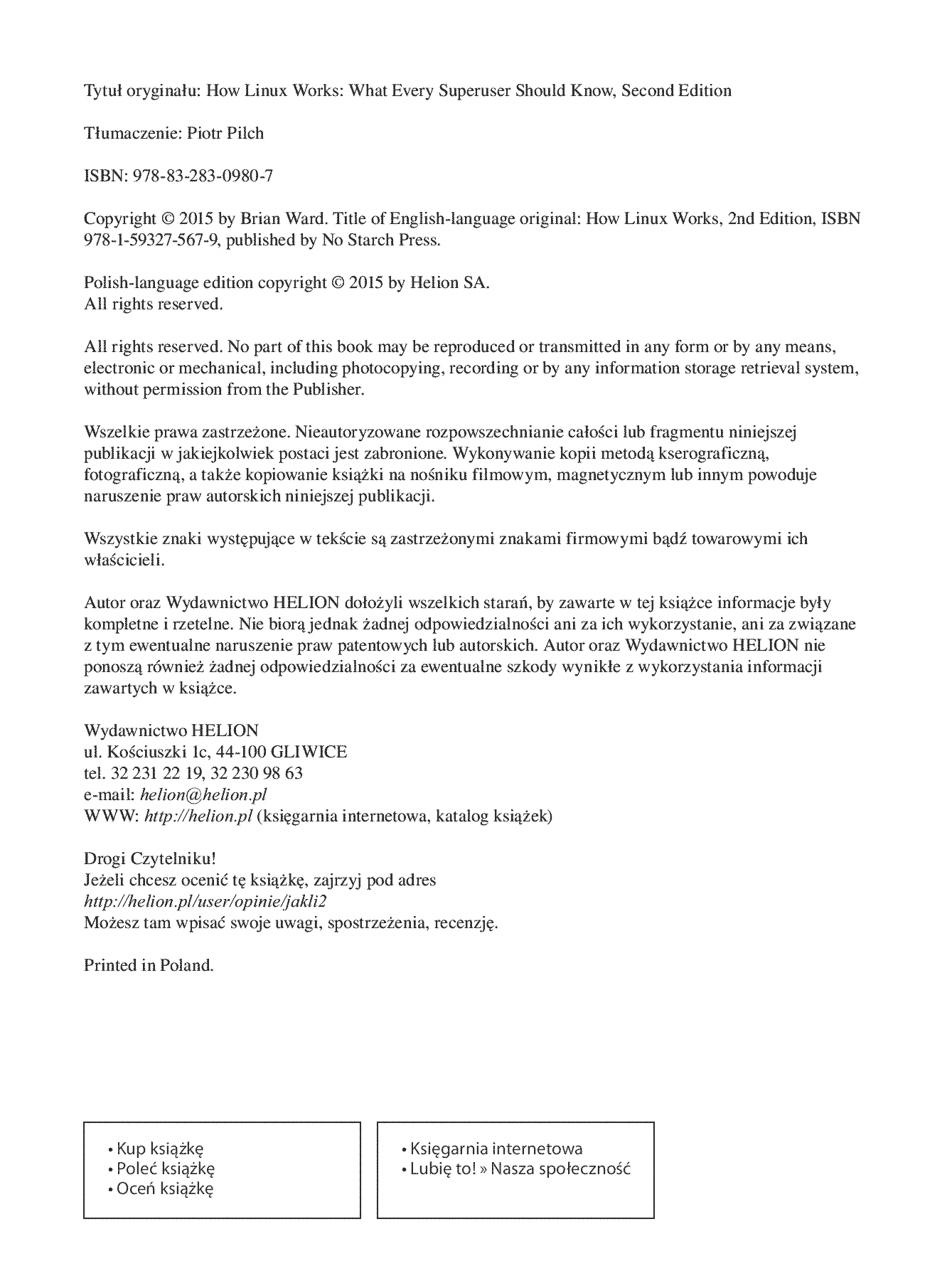 Fragment „Jak działa Linux. Podręcznik administratora. Wydanie II” — strona 2 z 30