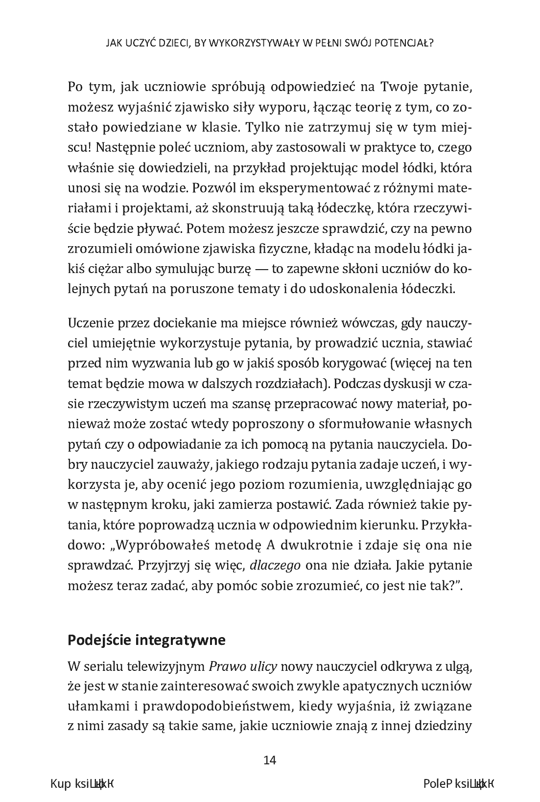 Fragment „Jak uczyć dzieci, by wykorzystywały w pełni swój potencjał?” — strona 14 z 26