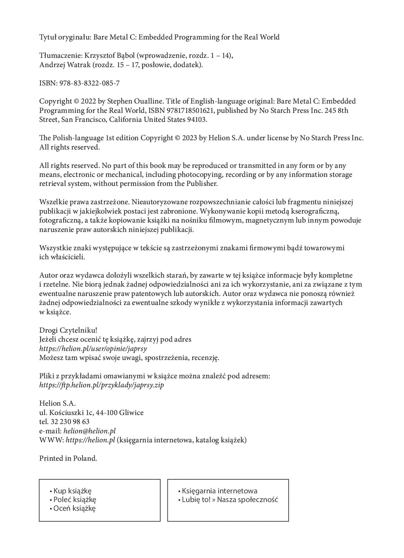 Fragment „Język C w programowaniu urządzeń. Praktyczna nauka tworzenia kodu dla systemów wbudowanych” — strona 2 z 30