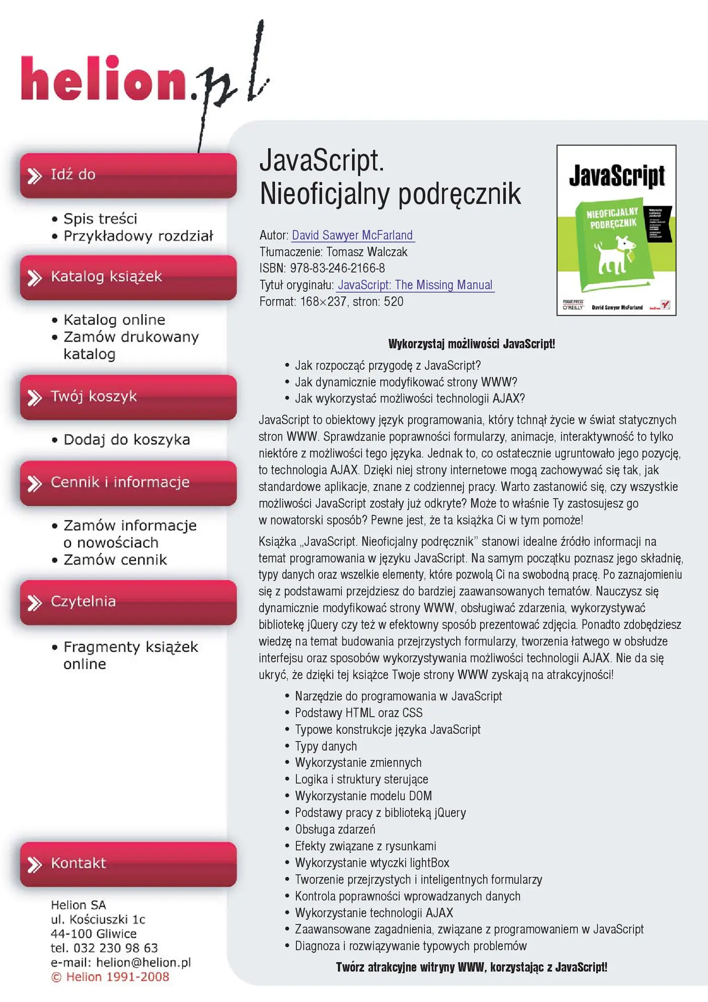 Fragment „JavaScript. Nieoficjalny podręcznik” — strona 1 z 30