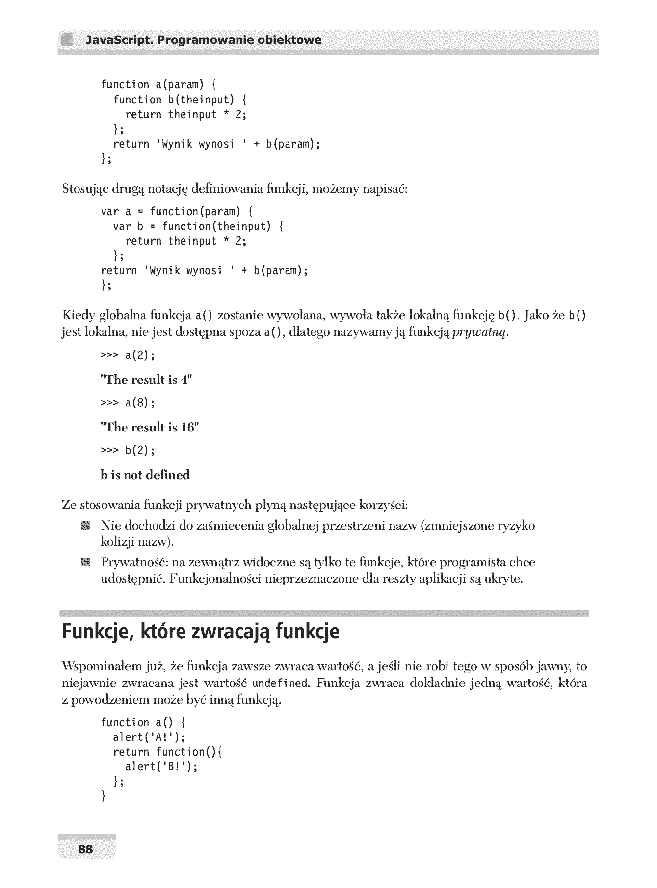 Fragment „JavaScript. Programowanie obiektowe” — strona 24 z 30