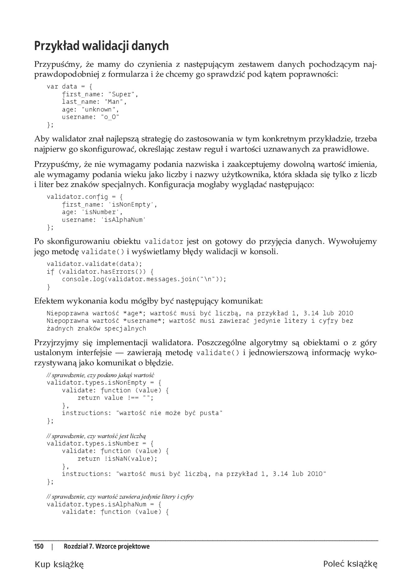 Fragment „JavaScript. Wzorce” — strona 22 z 30