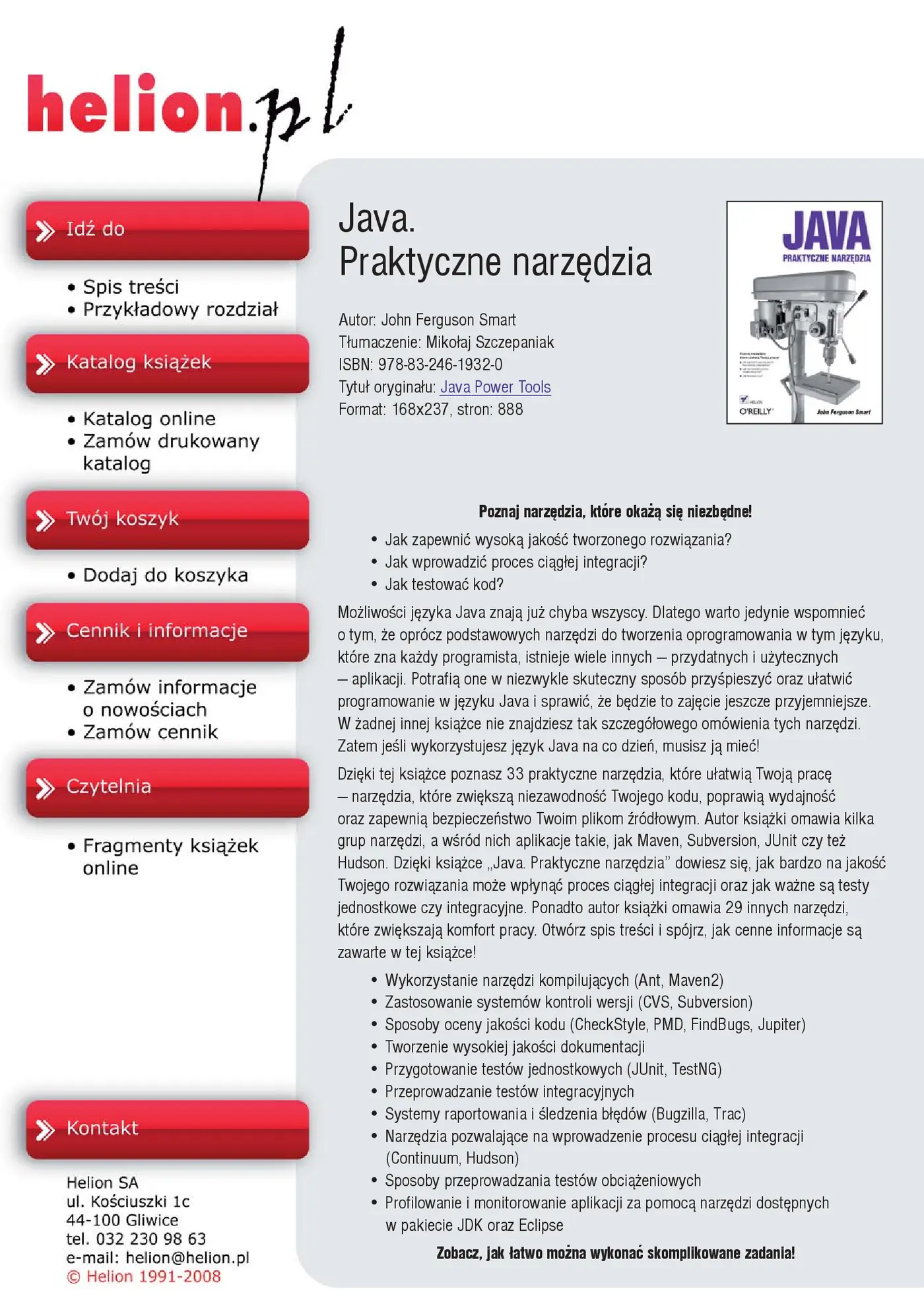 Fragment „Java. Praktyczne narzędzia” — strona 1 z 30