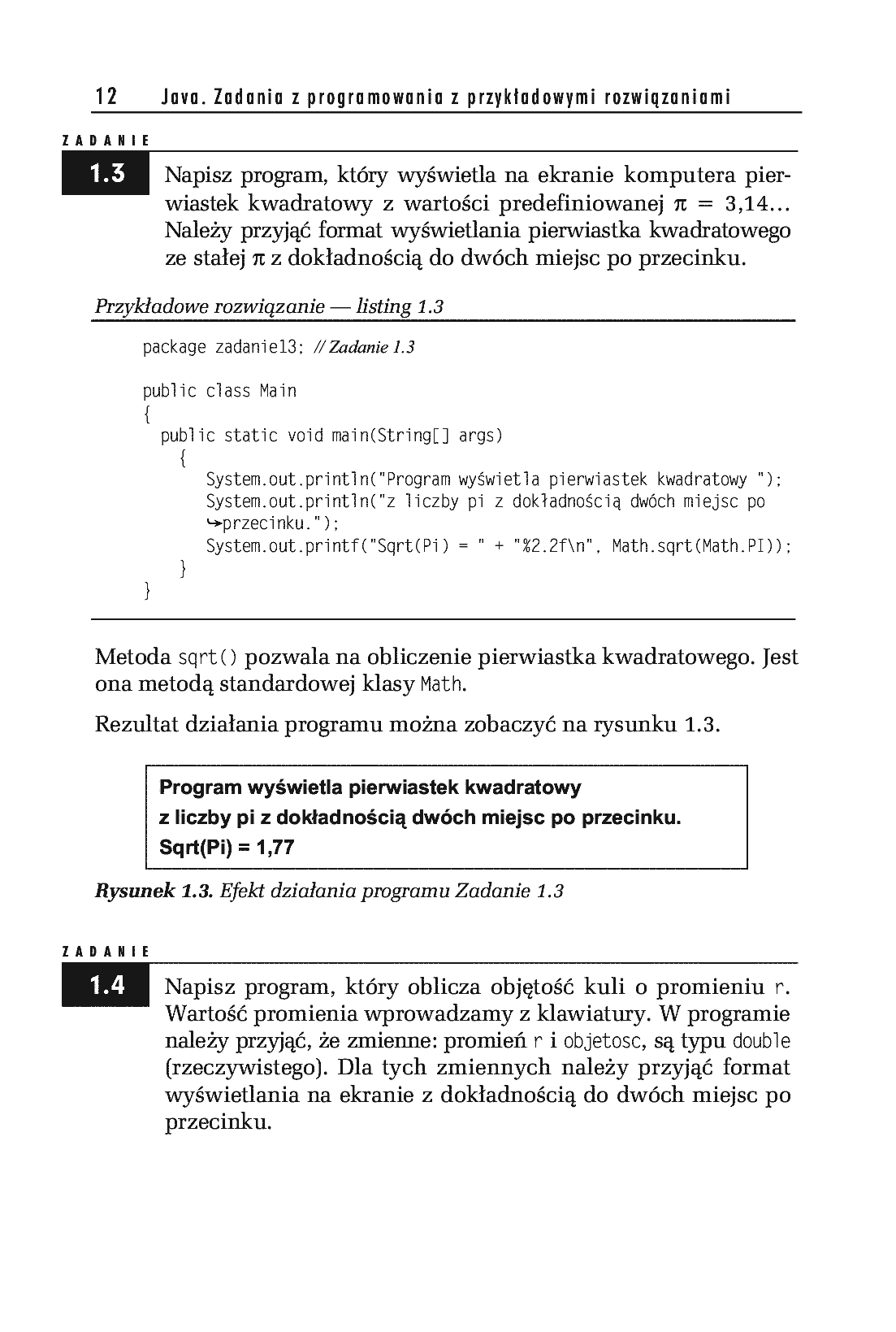 Fragment „Java. Zadania z programowania z przykładowymi rozwiązaniami” — strona 9 z 15
