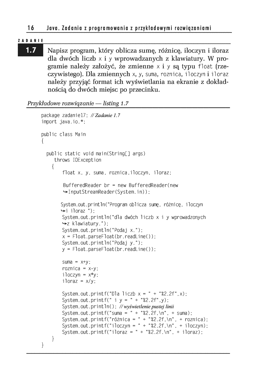 Fragment „Java. Zadania z programowania z przykładowymi rozwiązaniami” — strona 13 z 15
