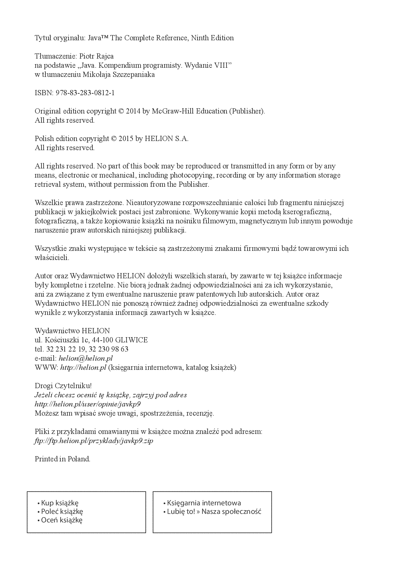 Fragment „Java. Kompendium programisty. Wydanie IX” — strona 2 z 30