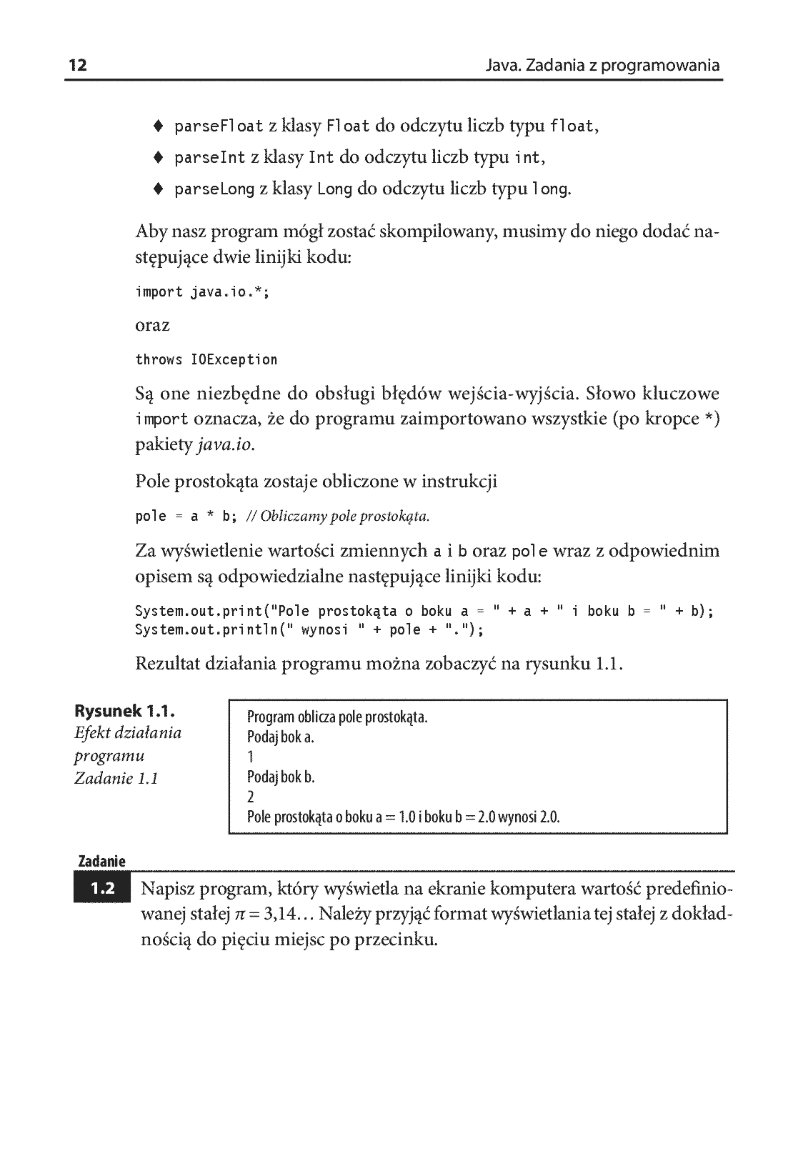 Fragment „Java. Zadania z programowania. Przykładowe imperatywne rozwiązania” — strona 8 z 20