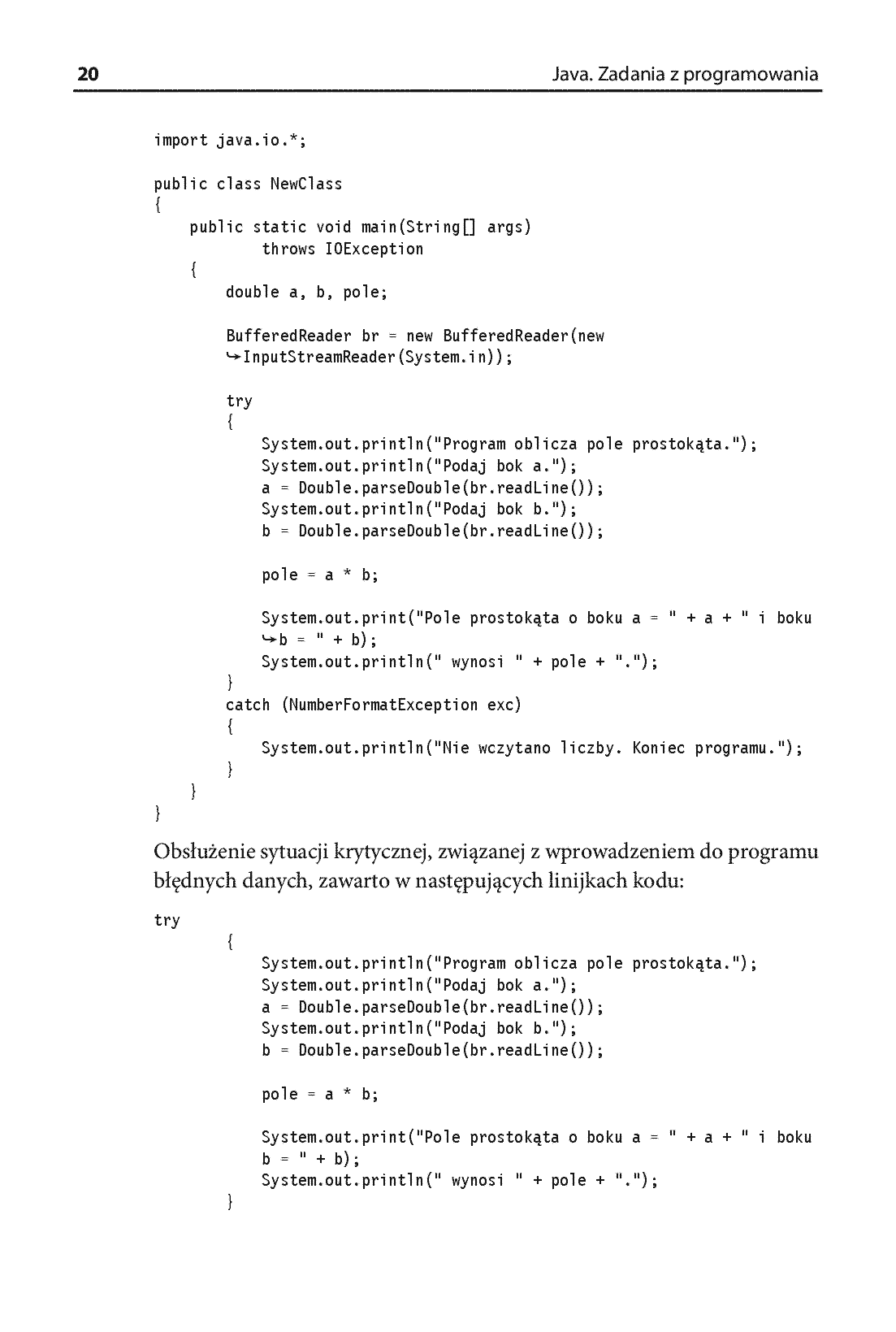 Fragment „Java. Zadania z programowania. Przykładowe imperatywne rozwiązania” — strona 16 z 20